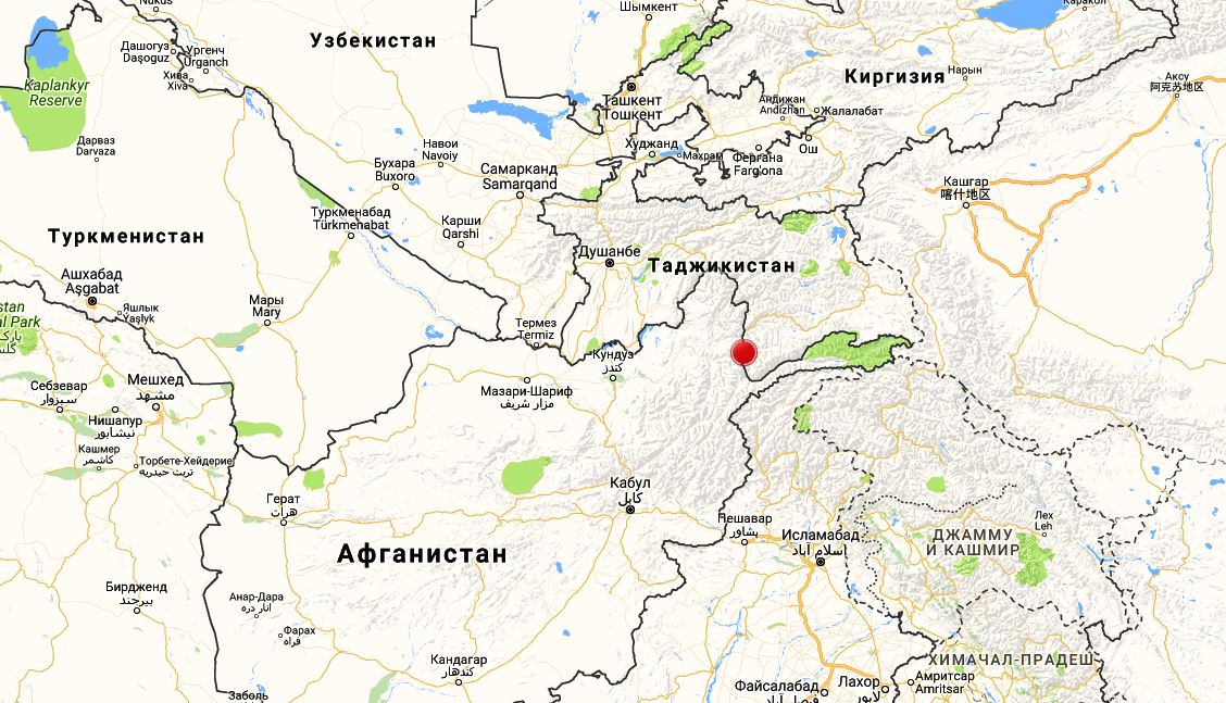 Землетрус з прикордонного району Афганістан/ТАджикистан 09.05.18